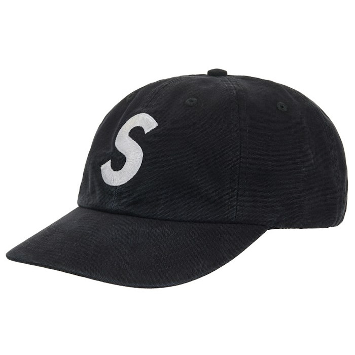 Кепка Supreme Washed Canvas S Logo 6-Panel Hat (FW26) Black Кепка Supreme Washed Canvas S Logo 6-Panel Hat (FW26) Black