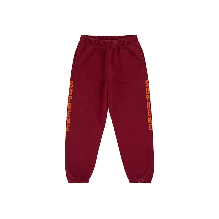 Спортивные штаны Supreme Washed Logo Sweatpant Cardinal Спортивные штаны Supreme Washed Logo Sweatpant Cardinal