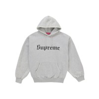 Supreme Washed Old English Hooded Sweatshirt Heather Grey