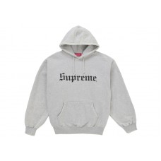 Supreme Washed Old English Hooded Sweatshirt Heather Grey