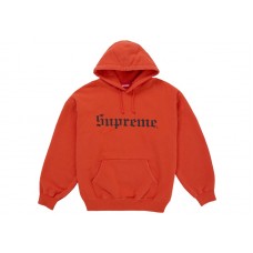 Supreme Washed Old English Hooded Sweatshirt Orange