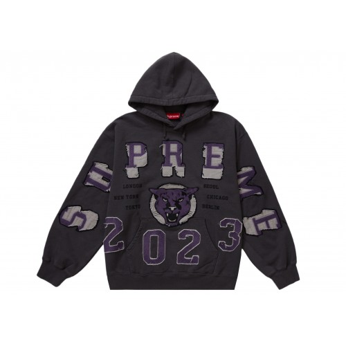 Оригинальный шмот Supreme Washed Panther Hooded Sweatshirt Washed Black