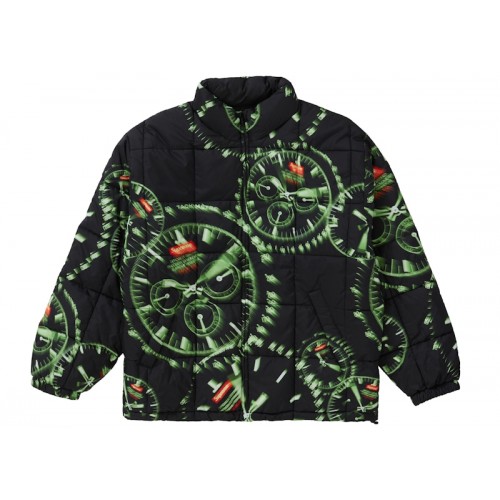 Supreme Watches Reversible Puffy Jacket Black