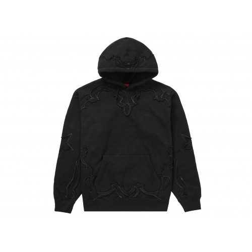 Оригинальный шмот Supreme Western Cut Out Hooded Sweatshirt Black - 70см