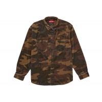 Supreme Wide Wale Corduroy Snap Shirt (FW25) Woodland Camo