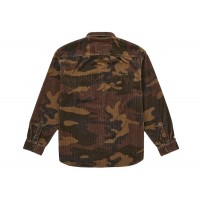 Supreme Wide Wale Corduroy Snap Shirt (FW25) Woodland Camo
