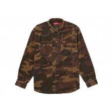 Supreme Wide Wale Corduroy Snap Shirt (FW25) Woodland Camo