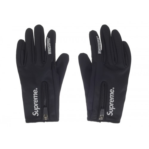 Supreme WINDSTOPPER Zip Gloves (FW25) Black
