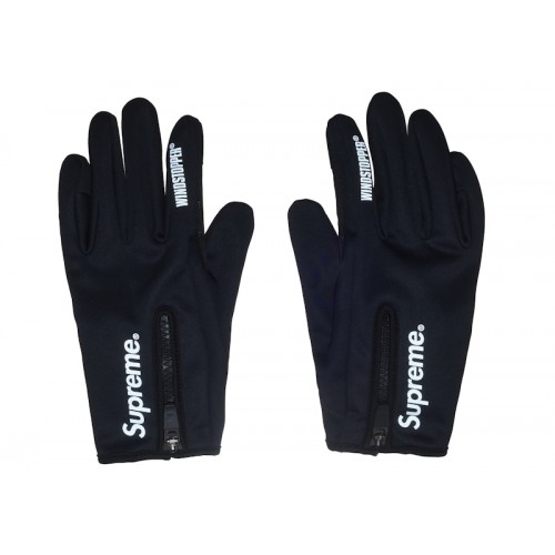 Supreme WINDSTOPPER Zip Gloves (FW25) Black