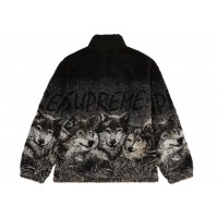 Supreme Wolf Fleece Jacket Black