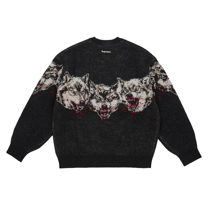 Свитер Supreme Wolves Sweater Black Свитер Supreme Wolves Sweater Black