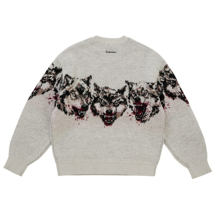Свитер Supreme Wolves Sweater White Свитер Supreme Wolves Sweater White