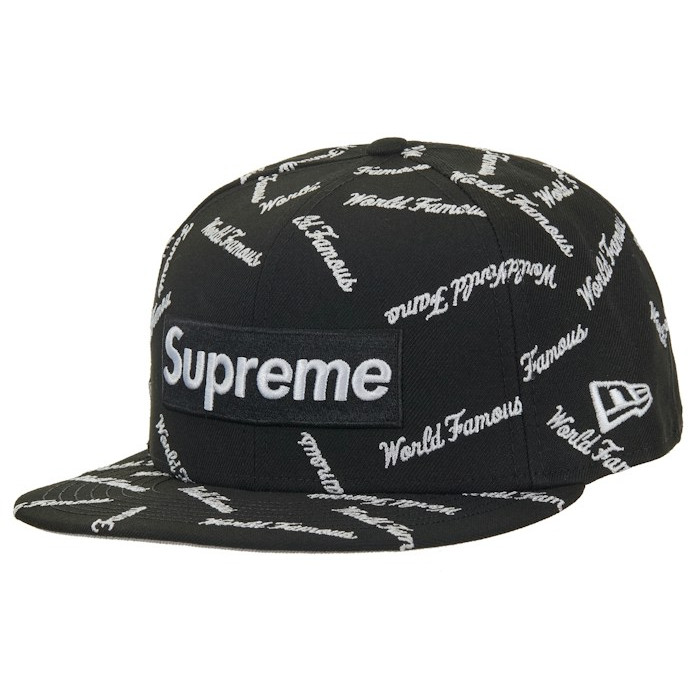 Кепка Supreme World Famous Box Logo New Era 59Fifty Fitted Hat Black Кепка Supreme World Famous Box Logo New Era 59Fifty Fitted Hat Black