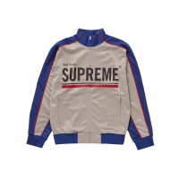 Supreme World Famous Jacquard Track Jacket Stone