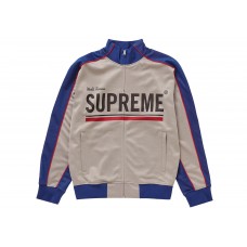 Supreme World Famous Jacquard Track Jacket Stone