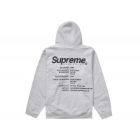 Supreme Worldwide Hooded Sweatshirt Ash Grey