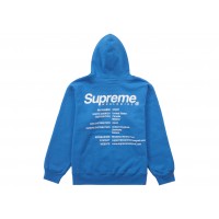 Supreme Worldwide Hooded Sweatshirt Blue