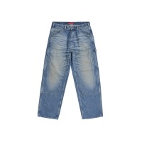 Supreme Worn Double Knee Denim Painter Jean Washed Indigo