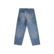 Supreme Worn Double Knee Denim Painter Jean Washed Indigo