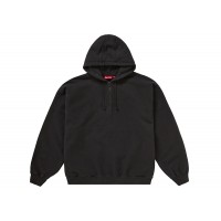Supreme Wrapped Half Zip Hooded Sweatshirt Washed Black