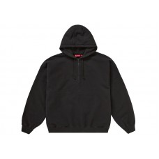 Supreme Wrapped Half Zip Hooded Sweatshirt Washed Black