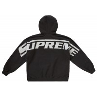 Supreme Wrapped Half Zip Hooded Sweatshirt Washed Black