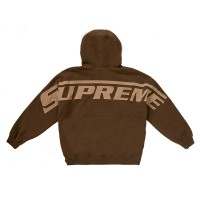 Supreme Wrapped Half Zip Hooded Sweatshirt Dusty Brown