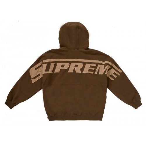 Оригинальный шмот Supreme Wrapped Half Zip Hooded Sweatshirt Dusty Brown