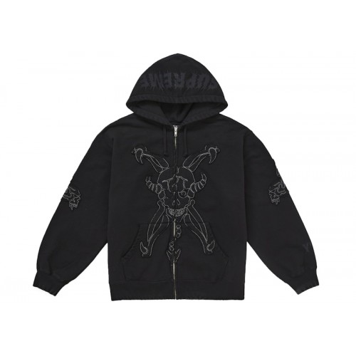 Supreme Ys by Yohji Yamamoto Zip Up Hooded Sweatshirt Black
