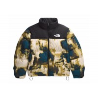 The North Face 1996 Retro Nuptse 700 Fill Packable Jacket Midnight Petrol TNF Bleach Dye Print/TNF Black
