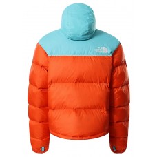 The North Face 1996 Retro Nuptse 700 Fill Packable Jacket Red Orange-Transantarctic Blue