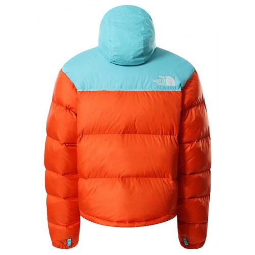 The North Face 1996 Retro Nuptse 700 Fill Packable Jacket Red Orange-Transantarctic Blue