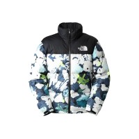 The North Face 1996 Retro Nuptse 700 Fill Packable Jacket Summit Navy Abstract Floral Print