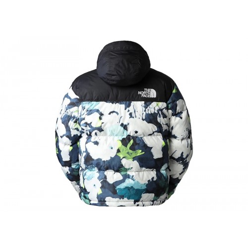 The North Face 1996 Retro Nuptse 700 Fill Packable Jacket Summit Navy Abstract Floral Print