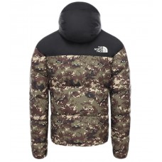 The North Face 1996 Retro Nuptse Packable Jacket Burnt Olive Green UX Digi Camo Print