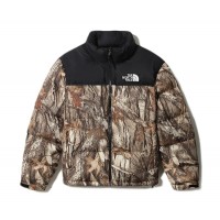 The North Face 1996 Retro Nuptse Packable Jacket Kelp Tan Forest Floor Print