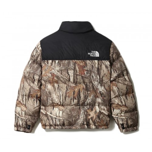 The North Face 1996 Retro Nuptse Packable Jacket Kelp Tan Forest Floor Print