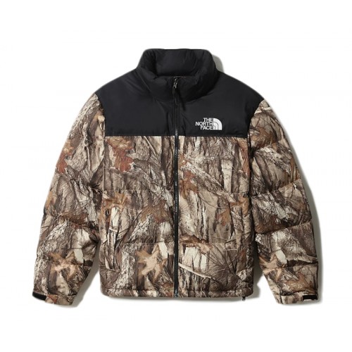 The North Face 1996 Retro Nuptse Packable Jacket Kelp Tan Forest Floor Print