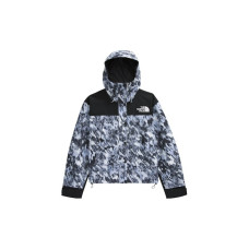 The North Face Womens DryVent Mono Mountain Short Jacket Virtual Blue Trail Grid Print