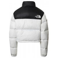 The North Face Womens Nuptse 700 Fill Short Jacket TNF White-TNF Black