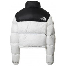 The North Face Womens Nuptse 700 Fill Short Jacket TNF White-TNF Black