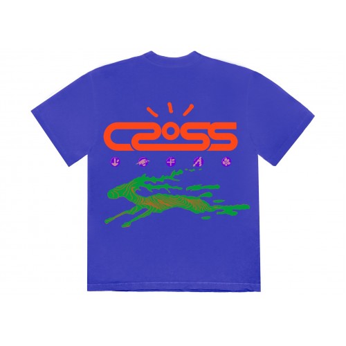 Оригинальный шмот Travis Scott Cactus Jack Cross Tech Tee I Royal