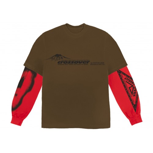 Оригинальный шмот Travis Scott Cactus Jack Crossover Longsleeve Tee Brown