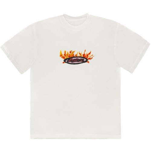 Оригинальный шмот Travis Scott Cactus Jack Flame T-shirt Cream