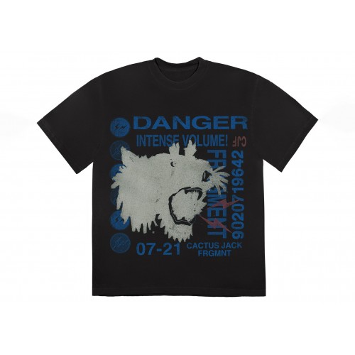 Оригинальный шмот Travis Scott Cactus Jack For Fragment Danger Tee Washed Black