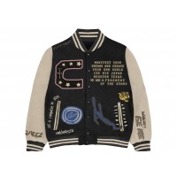 Travis Scott Cactus Jack For Fragment Manifest Letterman Jacket Brown/Cream