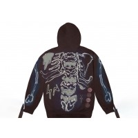Travis Scott Cactus Jack For Fragment Skeleton Graffiti Full Zip Hoodie Multi