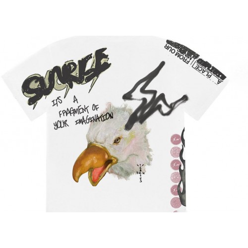 Оригинальный шмот Travis Scott Cactus Jack For Fragment Sunrise Tee White