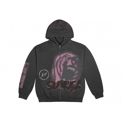 Оригинальный шмот Travis Scott Cactus Jack For Fragment Sunrise Zip Up Hoodie Black