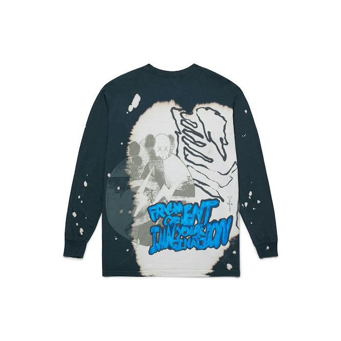 Футболка с длинным рукавом Travis Scott Cactus Jack + Kaws For Fragment L/S Tee Multi Grey Футболка с длинным рукавом Travis Scott Cactus Jack + Kaws For Fragment L/S Tee Multi Grey